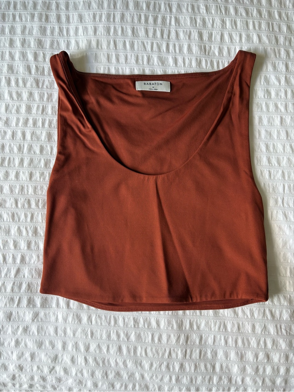 Babaton Rust Scoop-Neck Tank